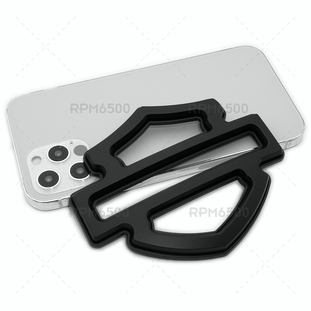 Harley CVO Custom Tank Logo Emblems, Flat Black Double Layer (set of 2)
