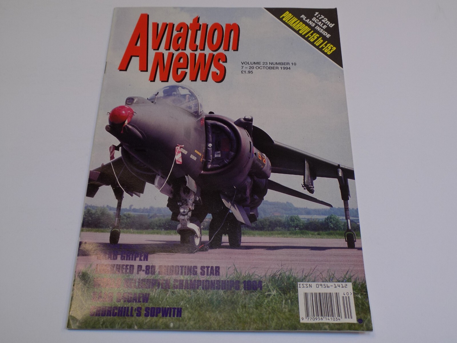 Aviation News Magazine Oct 1994 Polikarpov I-15 153 Plans Saab Gripen Lockheed