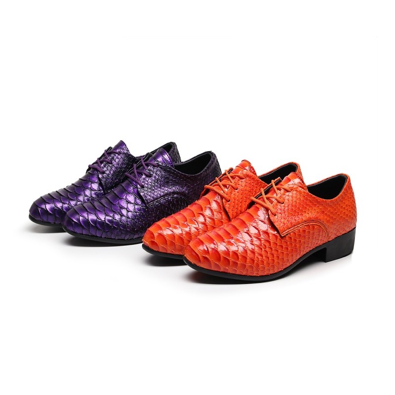 Men's Business Formal Casual Leather Shoes Multi Colored Lace Up Shoes Plus Size