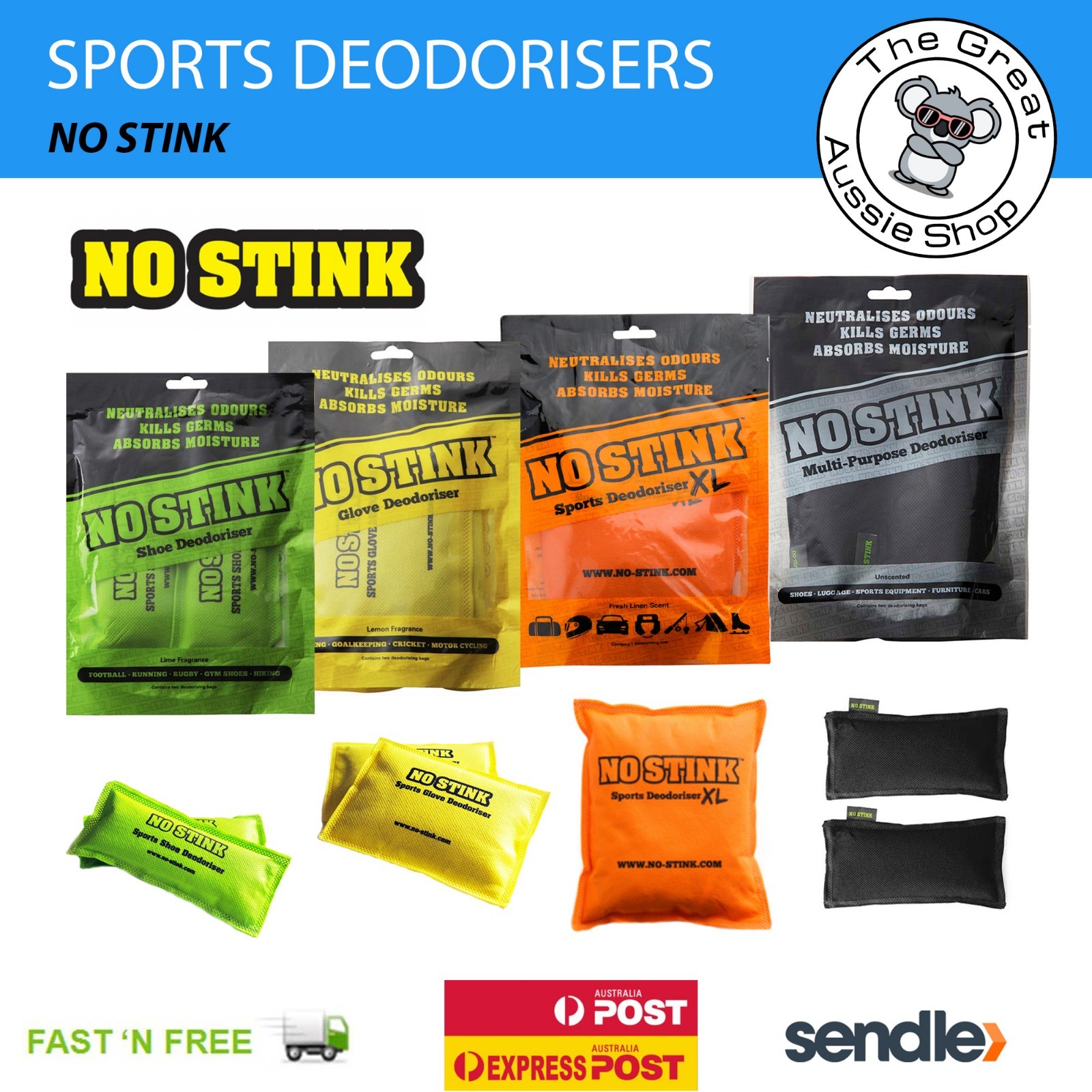 No Stink Shoes Deodoriser Fresh Sport Trainers Boxing Shoe Bag Odour Freshness