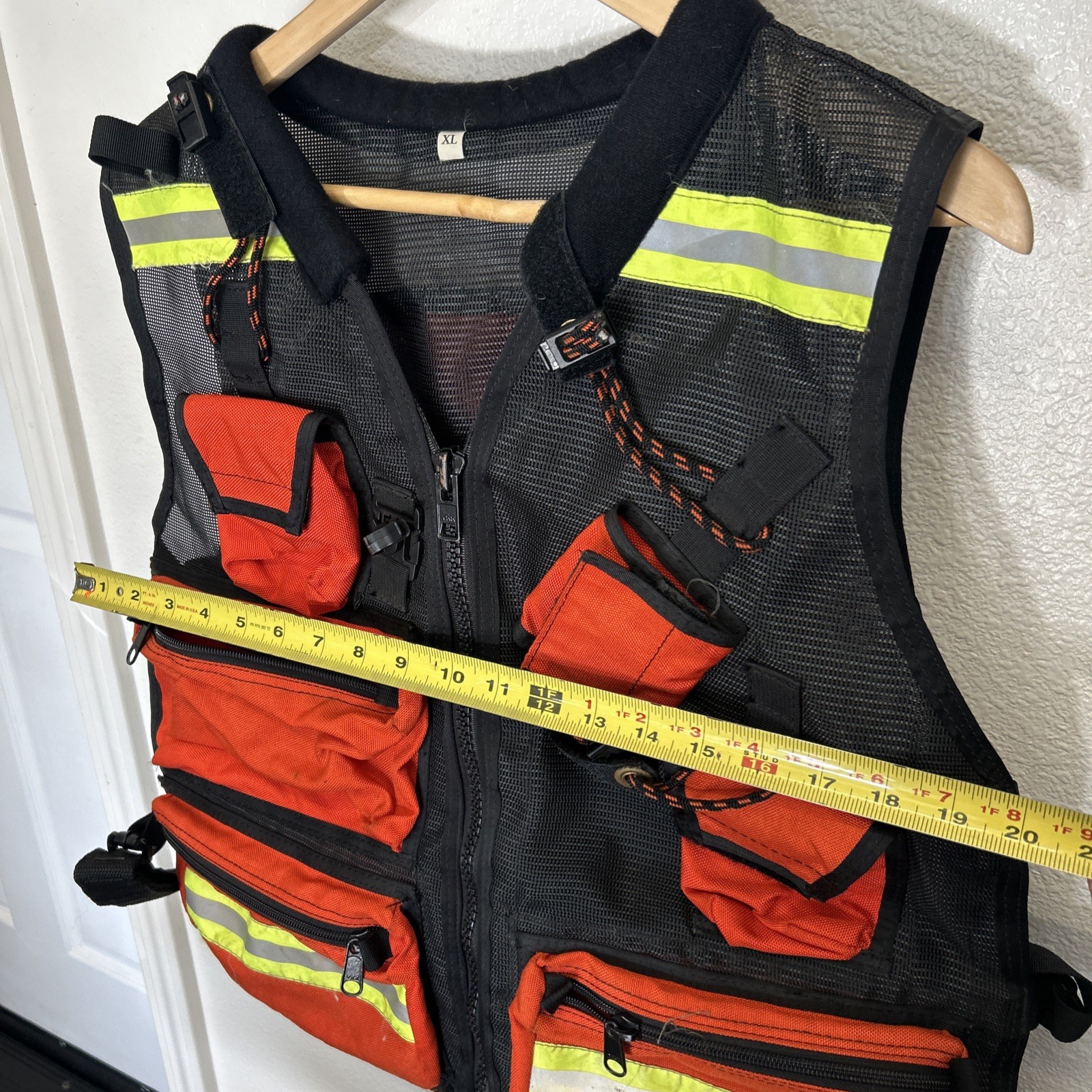 Mil-Spec Motorcycle Riding Safety Vest US Military HI VIS Orange XL