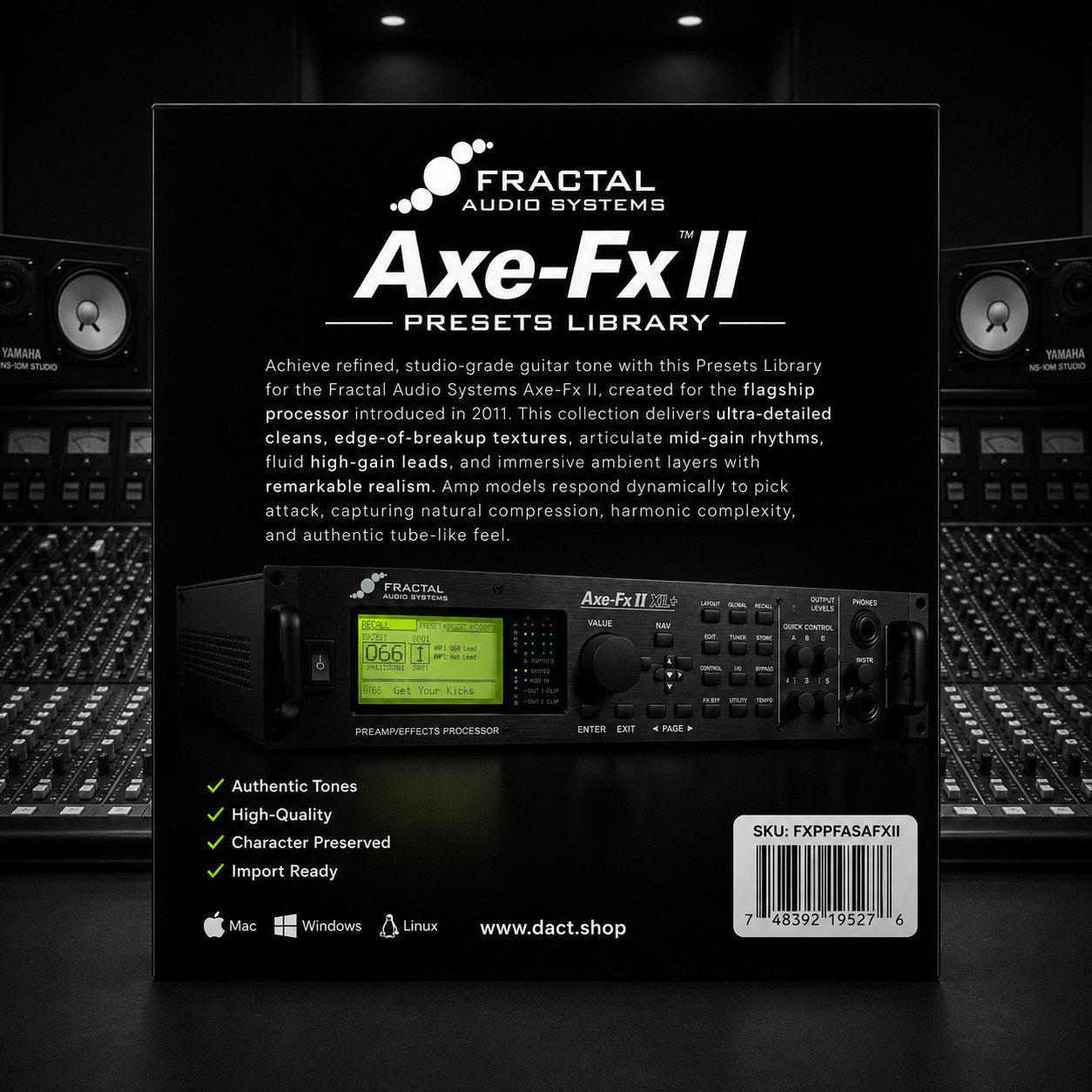 Fractal Audio Systems Axe-Fx II Amplifier Modeling & FX Presets Library