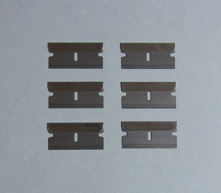 Utility Blades - 6 Pieces -Box Cutter Scraper Single Edge Replacement Razors