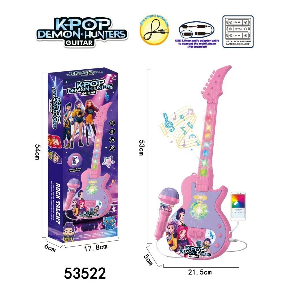 K-Pop Demon Music Microphone Toy for Kids – Light-Up Singing Microphone