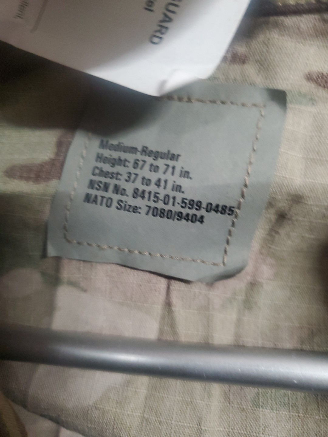 Medium Regular US ARMY ISSUE MULTICAM - FLAME RESISTANT jacket top new Tags