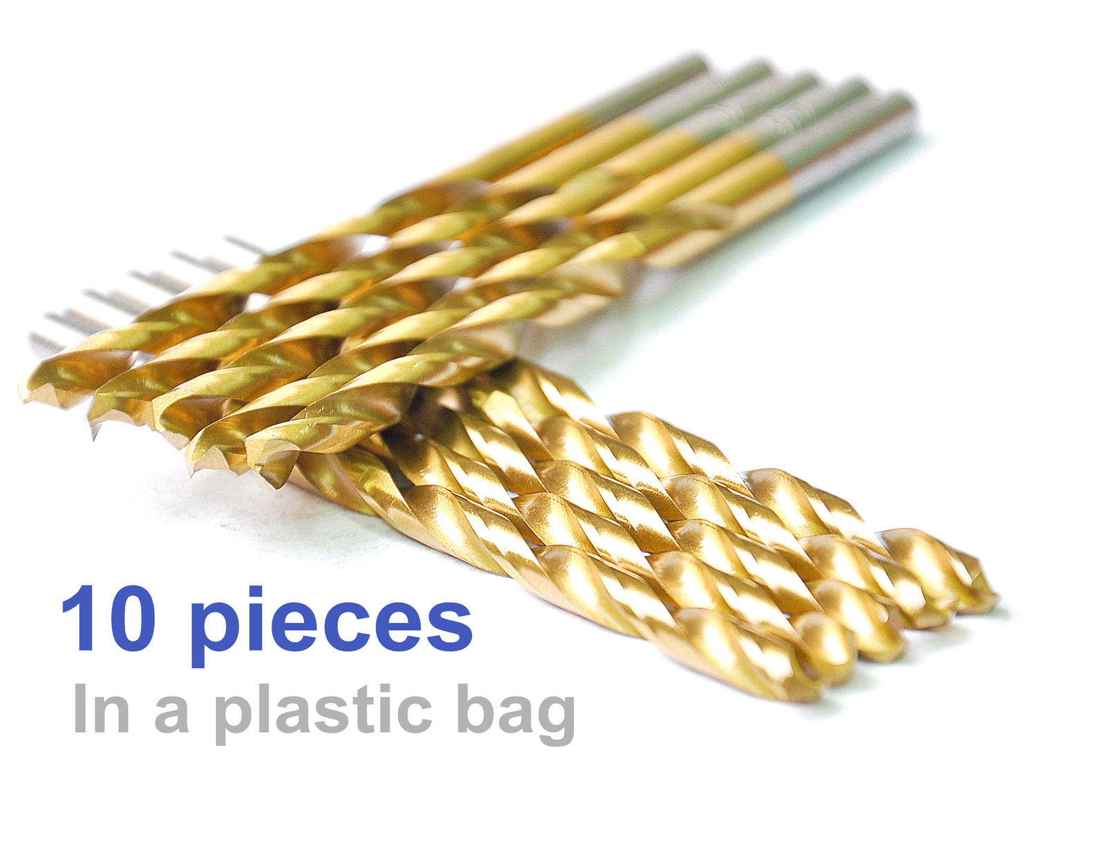 11/64" Drill Bits Jobber Length 10pcs Titanium Coated Drill Bit for Metal Wood