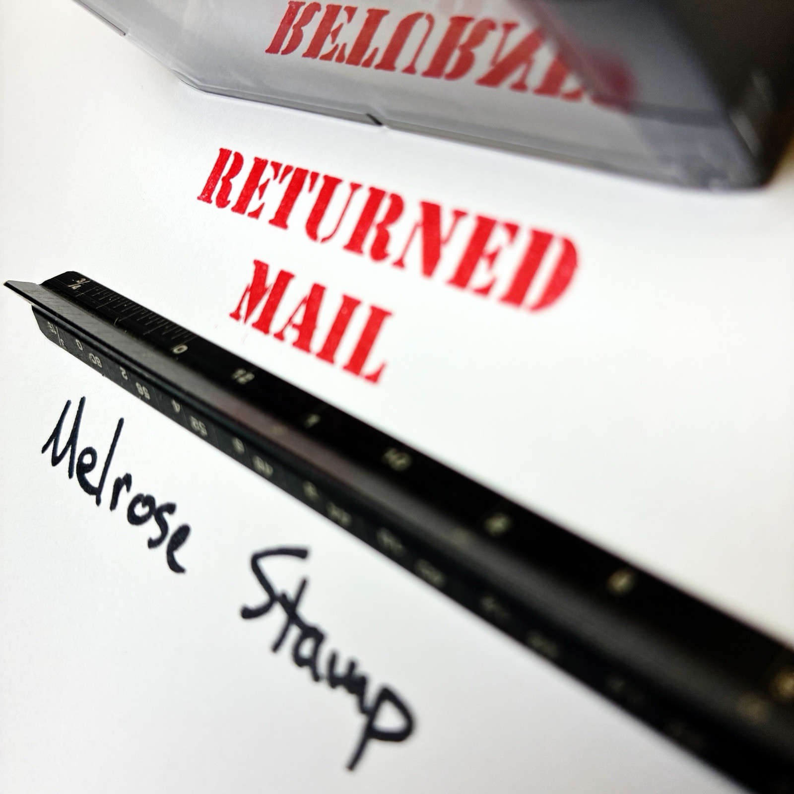 Returned Mail Rubber Stamp Red Ink Self Inking Ideal 4913