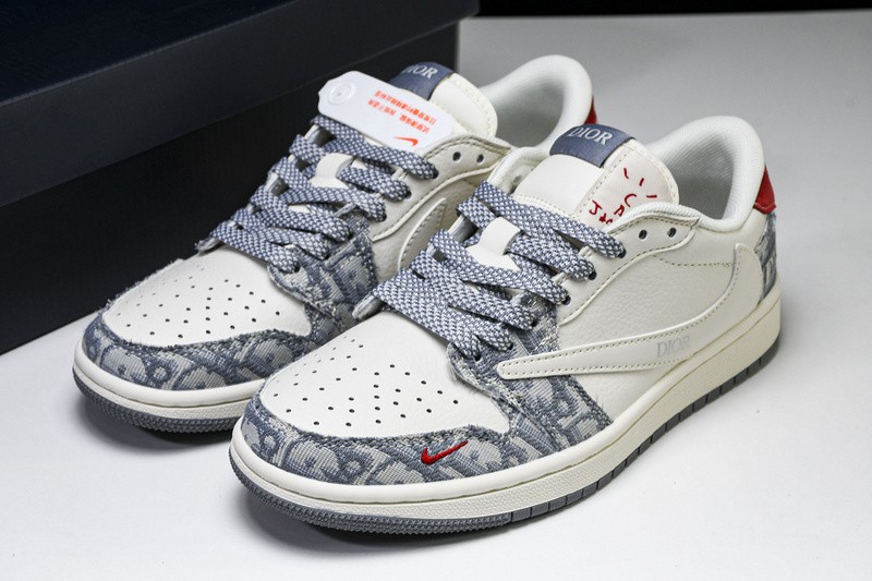 XY2688-113 AJ 1 Retro Low OG SP Collab White/Grey Men's Casual Shoe Sizes 4-11