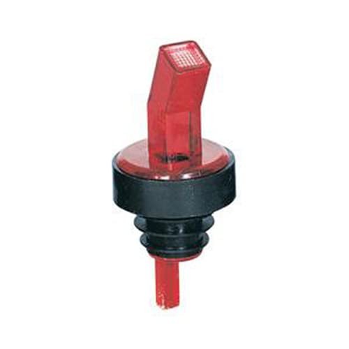 Spill-Stop 313-03 - Ban-M Screened Bottle Pourer, Red with Black Collar