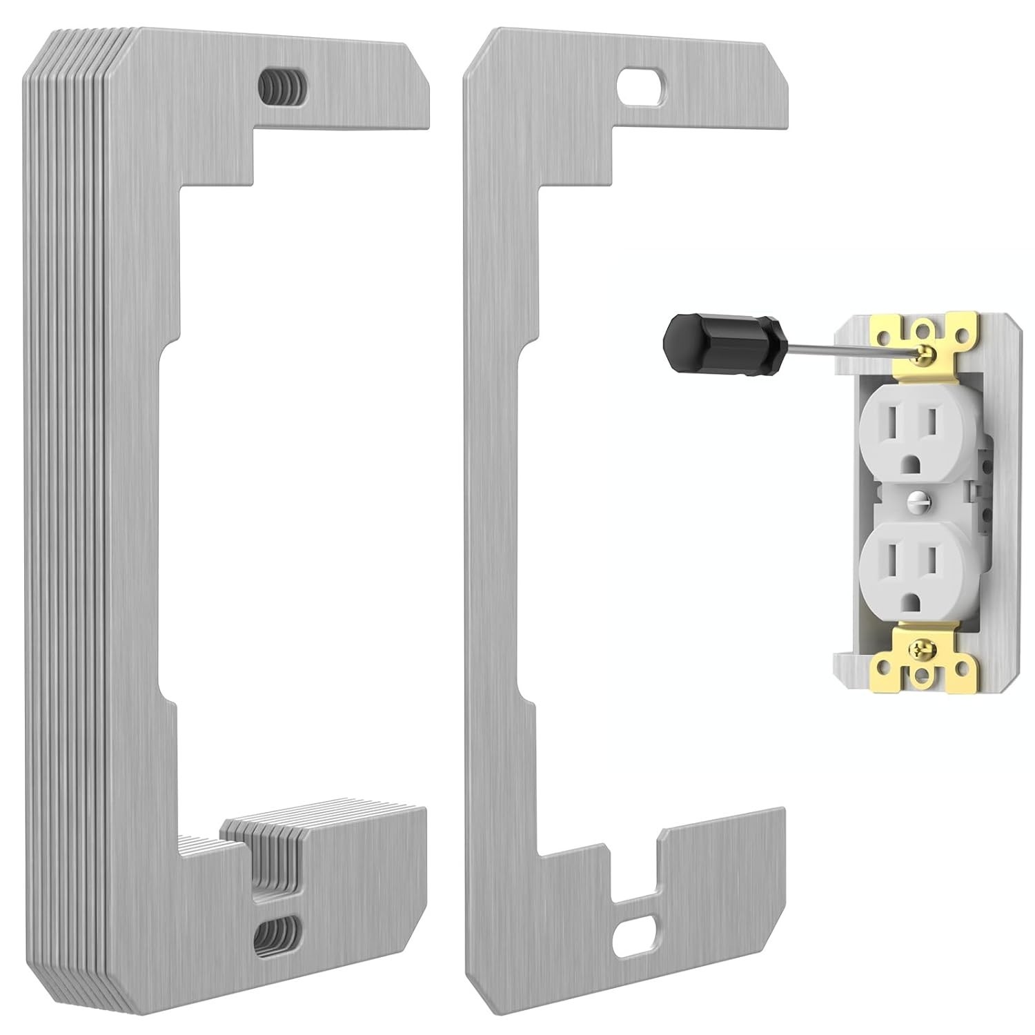 10 Pcs Wall Plate Spacer,Spacers for Electrical Outlets, Metal Flush Fit Devi...