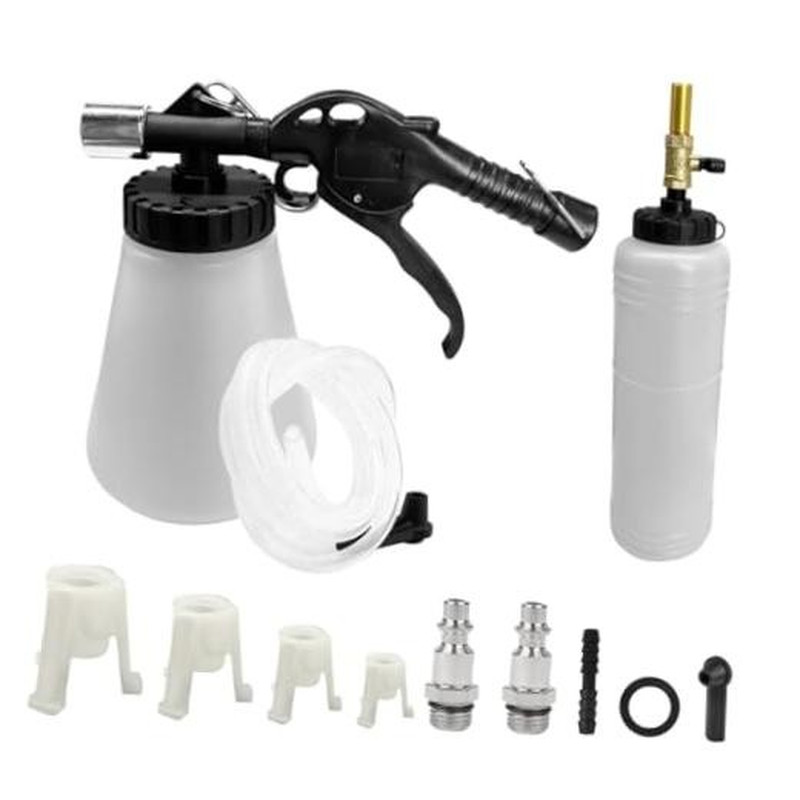 1L Pneumatic Brake Fluid Bleeder Kit, Vacuum Brake Bleeder Kit with 8PCS White