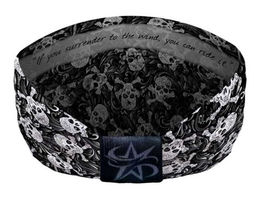 That's A Wrap Women's Swirly Skulls & Crossbones Knotty Band Headwrap, KB2815