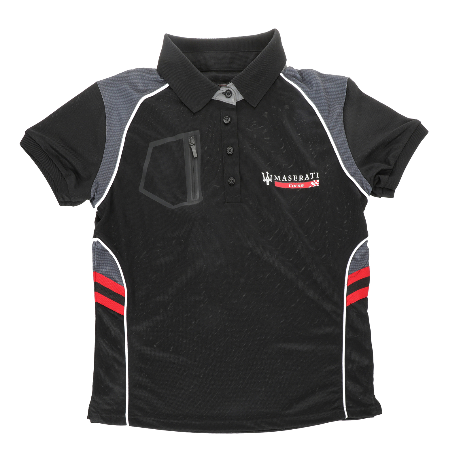 Maserati Womens Black Corse 16 Polo Large