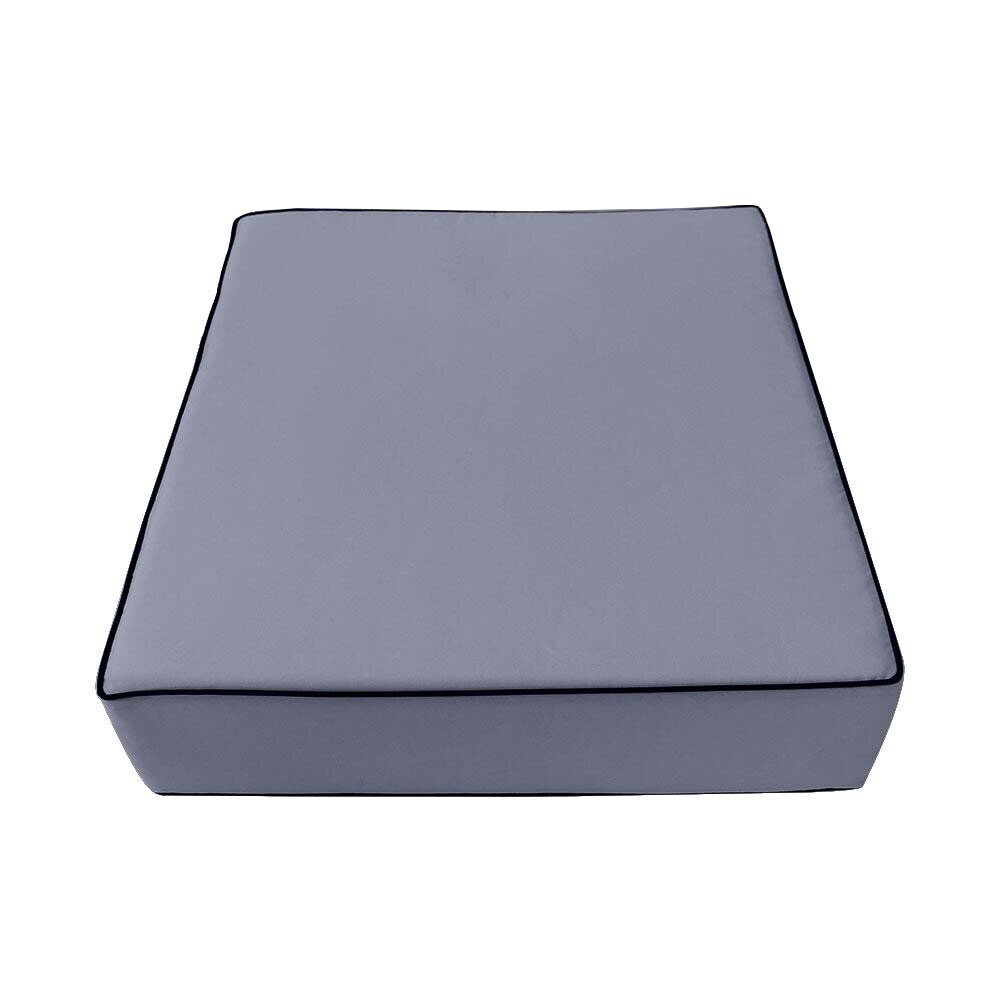 |SLIPCOVER ONLY| Outdoor Contrast Piped Deep Seat Back Pillow Cover Small AD001