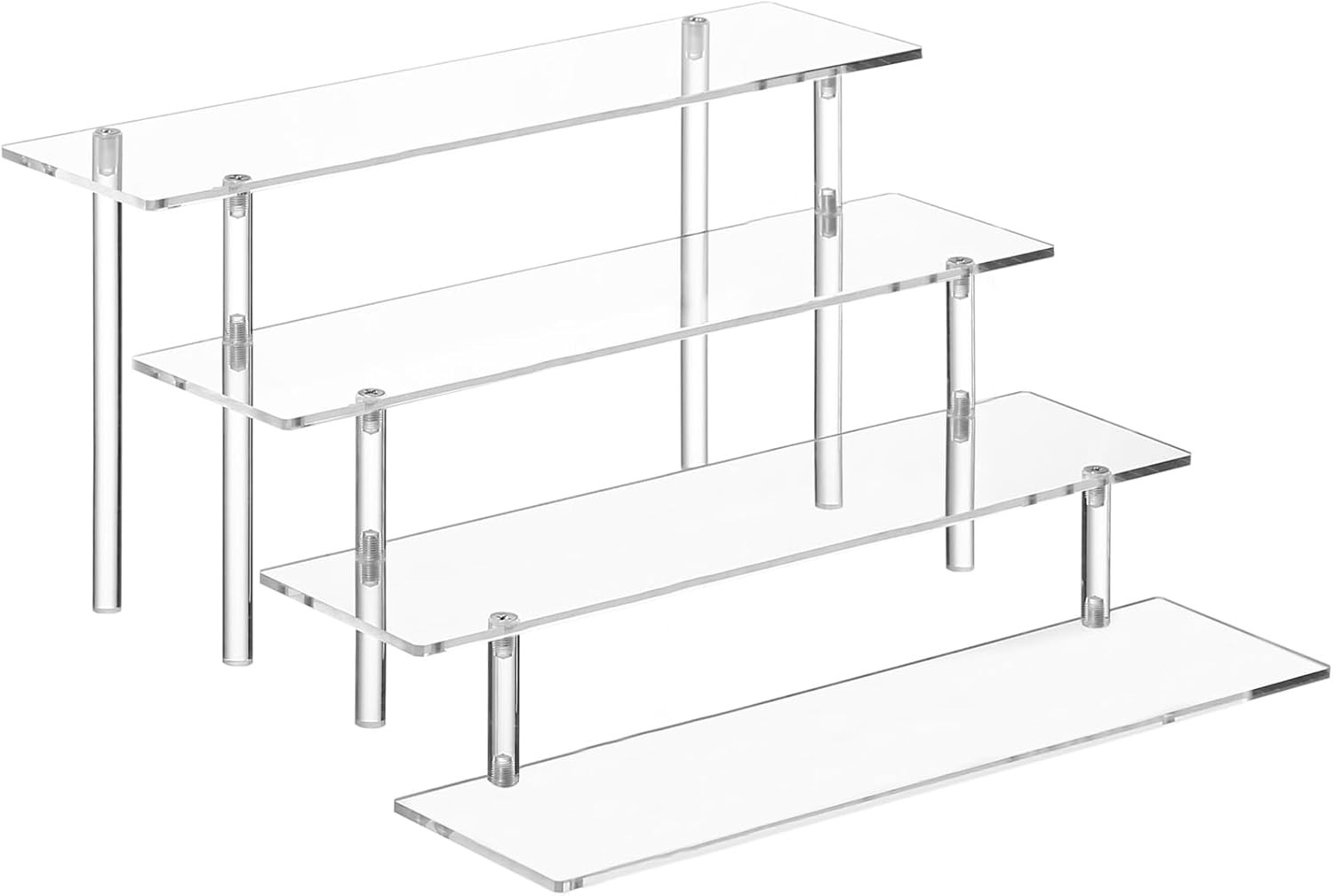 4 Tier Acrylic Perfume Organizer Stand, Clear Display Risers for Perfume, ⭐⭐⭐