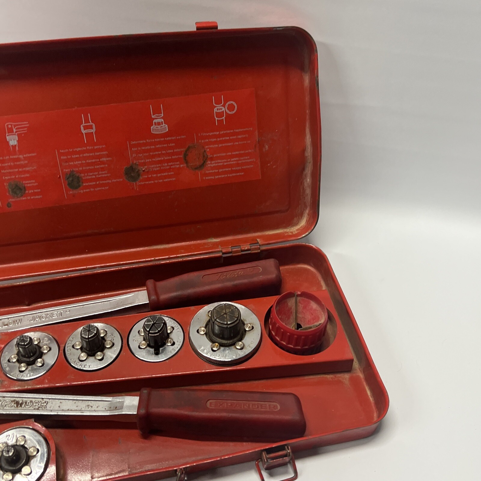 Ritchie Yellow Jacket 60407 Tube Expander Kit With Extra Expanders! 3/8 - 1 1/8