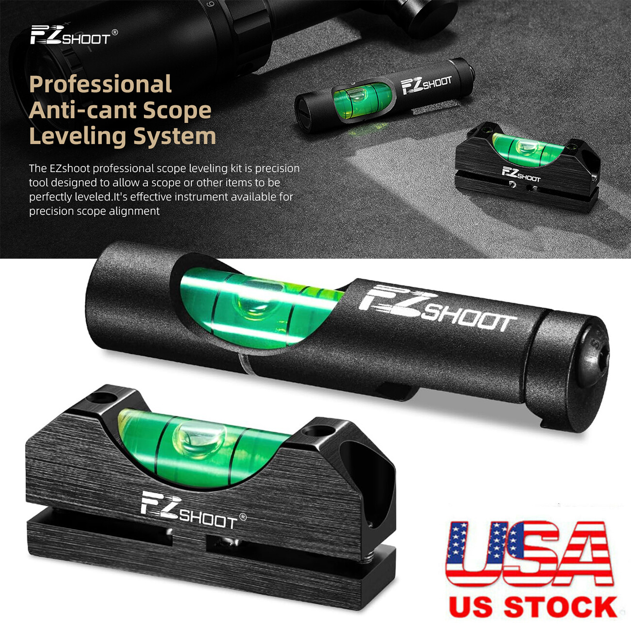 2-IN-1 Gunsmith Scope Level Magnetic Scope Bubble Mounting Kit Optic Accuracy US