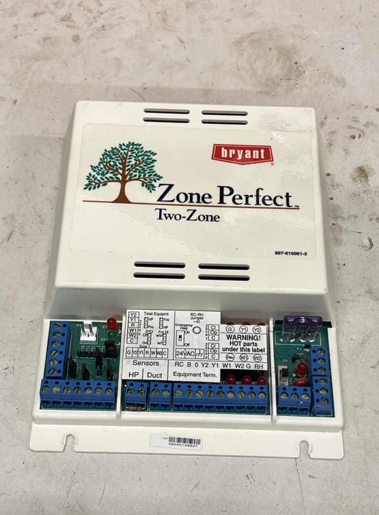 Bryant Zone perfect Two-zone Control Board Zonekit Used