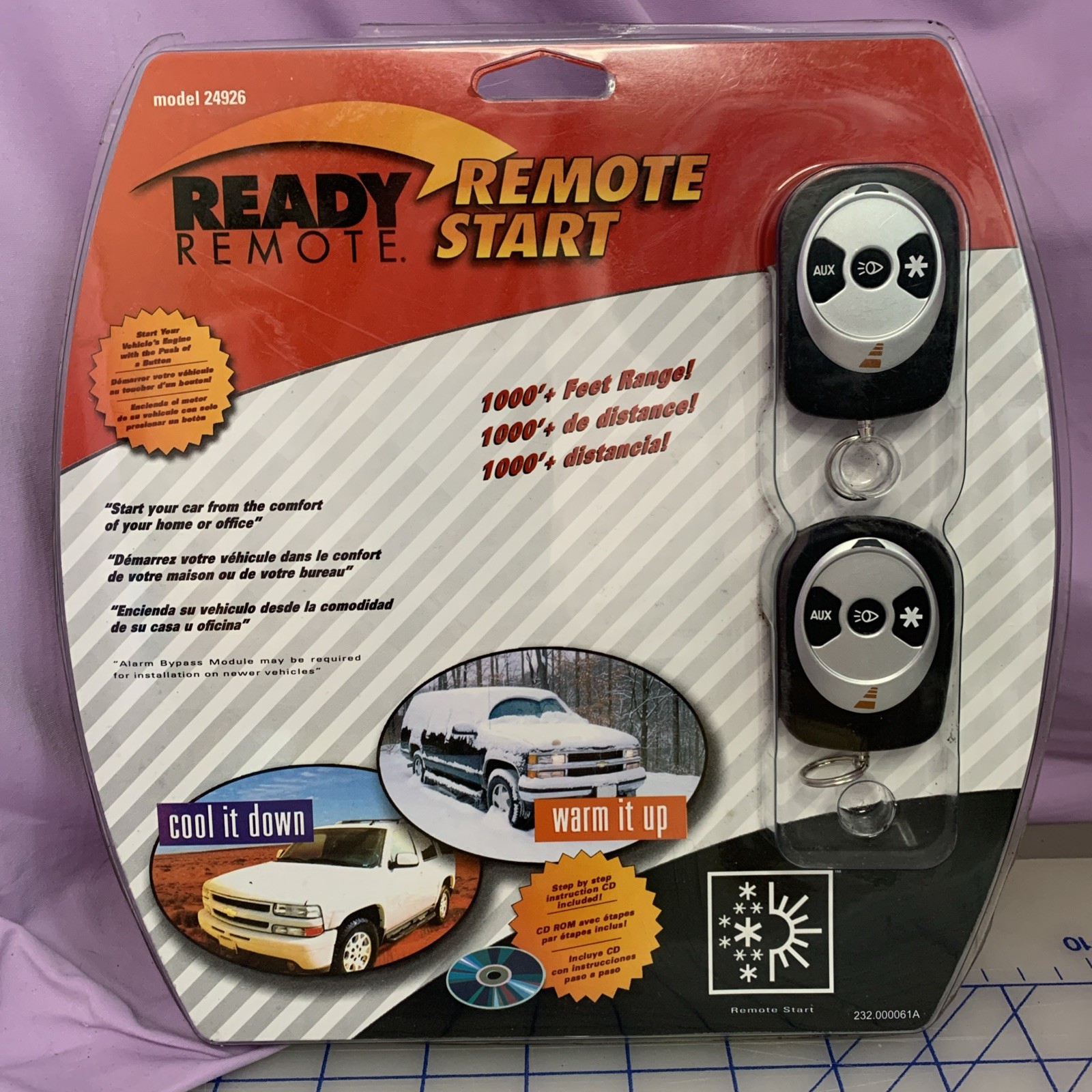 READY REMOTE CAR AND TRUCK REMOTE START MODEL 24926, New, Sealed