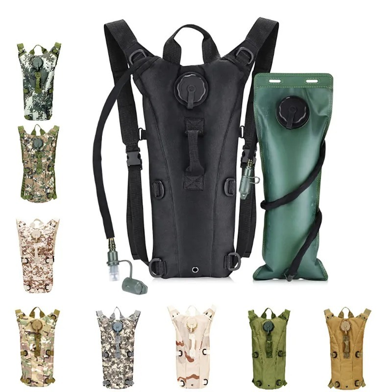 3L Water Bladder Hydration Pack Backpack Water Storage Bag for Hiking Camping