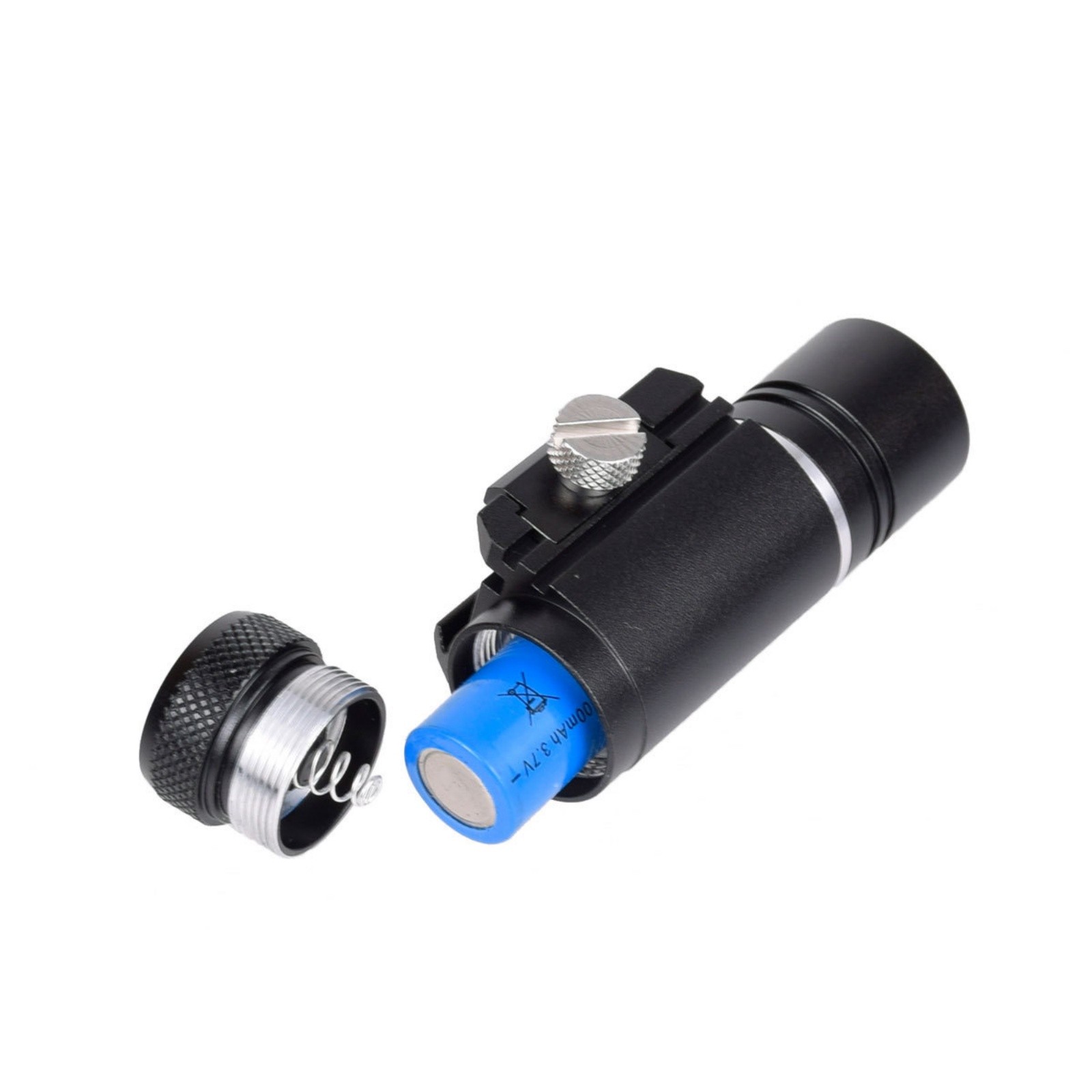 Tactical Flashlight Weaponlight Picatinny Rail Mount CR123A LED Compact Black