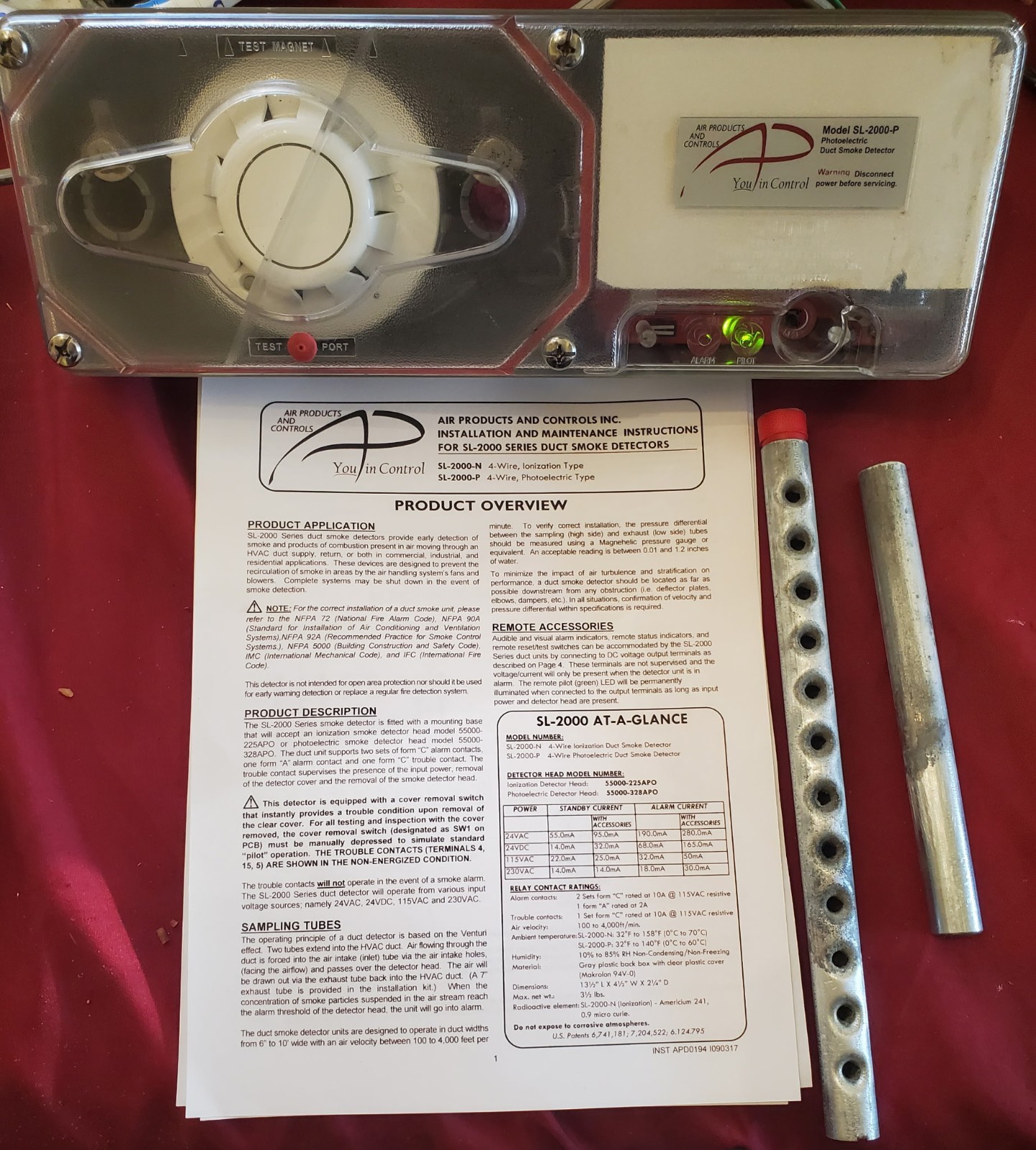 Air Products and Controls APC SL-2000-P Photoelectric Duct Smoke Detector
