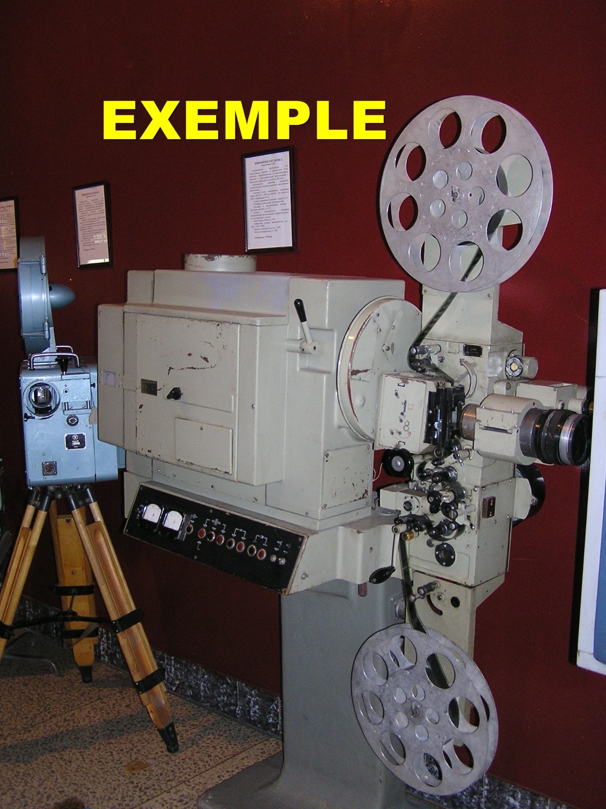A Soviet-era film projector Objective (optics) from USSR