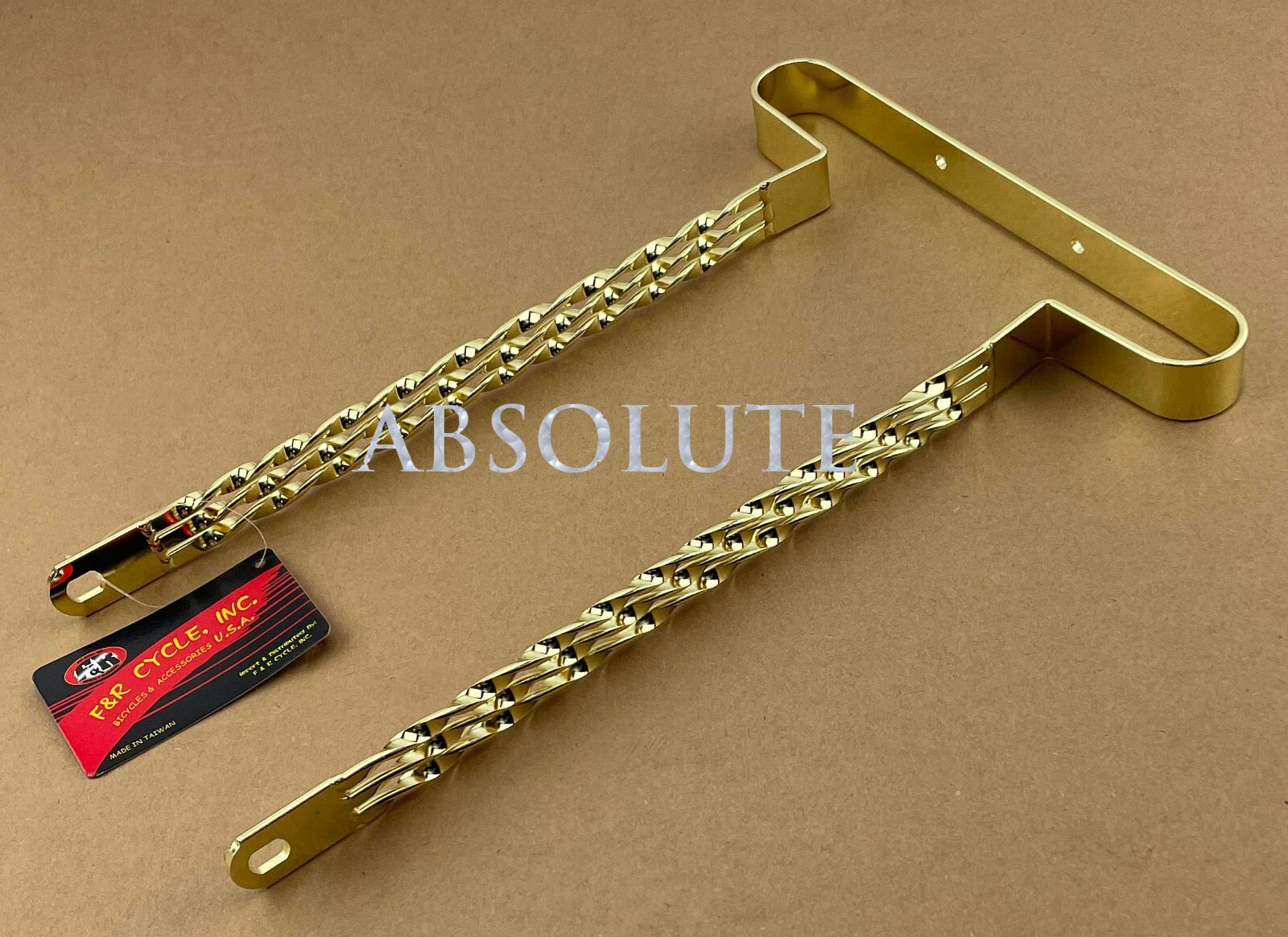 VINTAGE LOWRIDER TRIPLE FLAT TWISTED GOLD BUMPER FRONT/REAR 24"/26" BICYCLES.