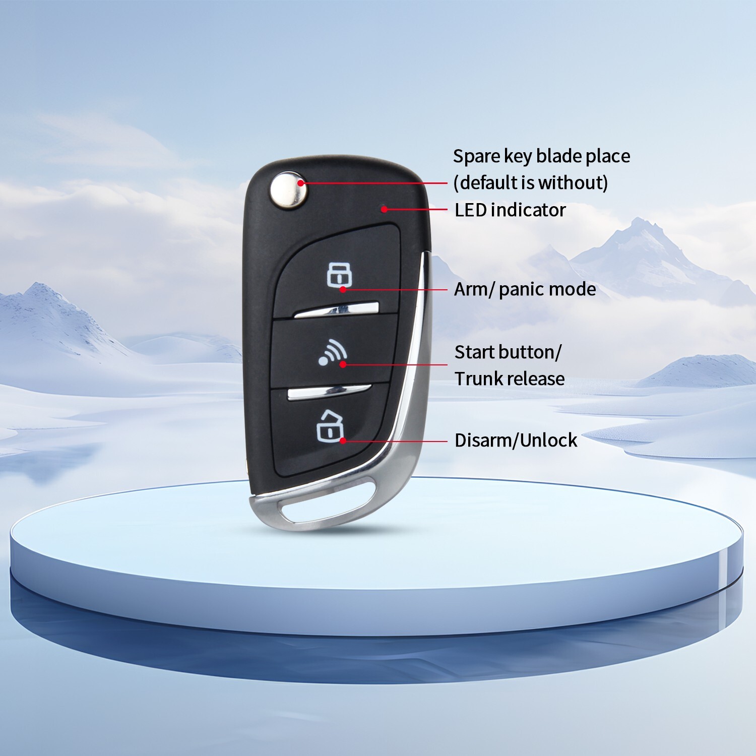 EASYGUARD Pke Auto Start Shock sensor Car Alarm remote engine start DC12V