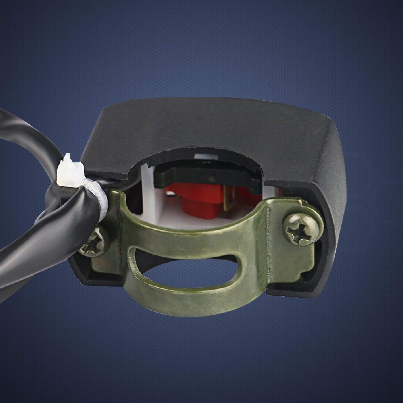Red Handlebar Push Button Switch - Universal Fit for Motorcycles and Scooters