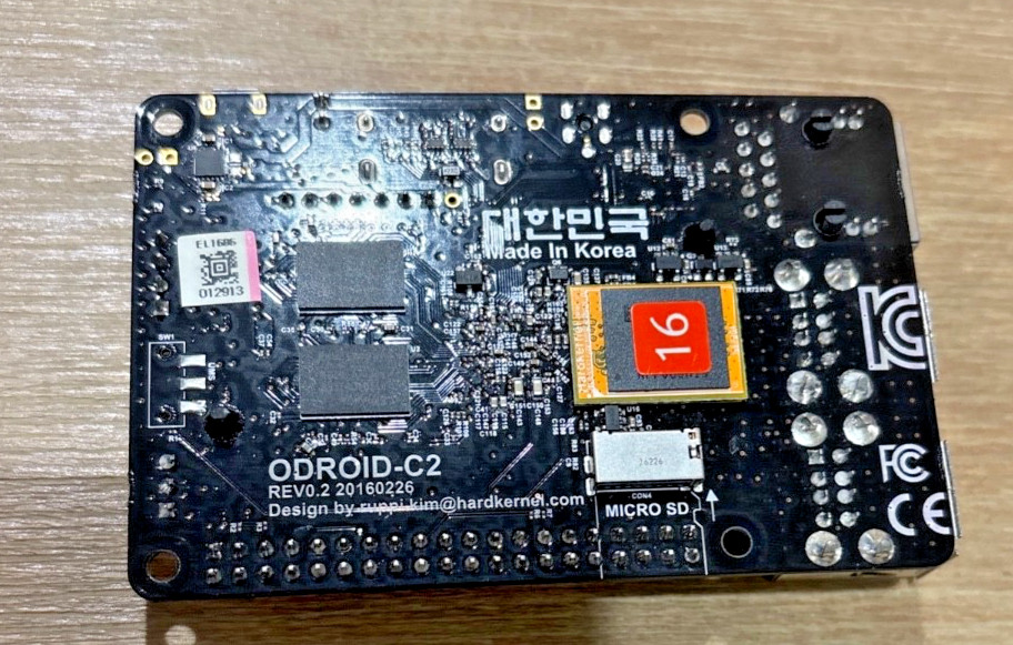 ODROID-C2 2GB 64-bit Quad 1.5GHz, HDMI 2.0 4K, Gigabit, 4×USB — With 16GB EMMC