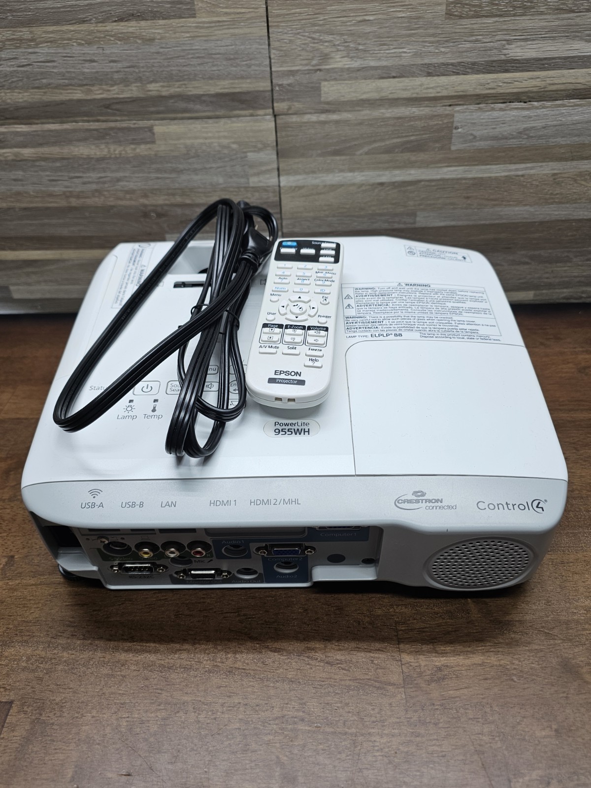 Epson PowerLite 955WH WXGA 3LCD Dual HDMI Projector FOR PARTS ONLY