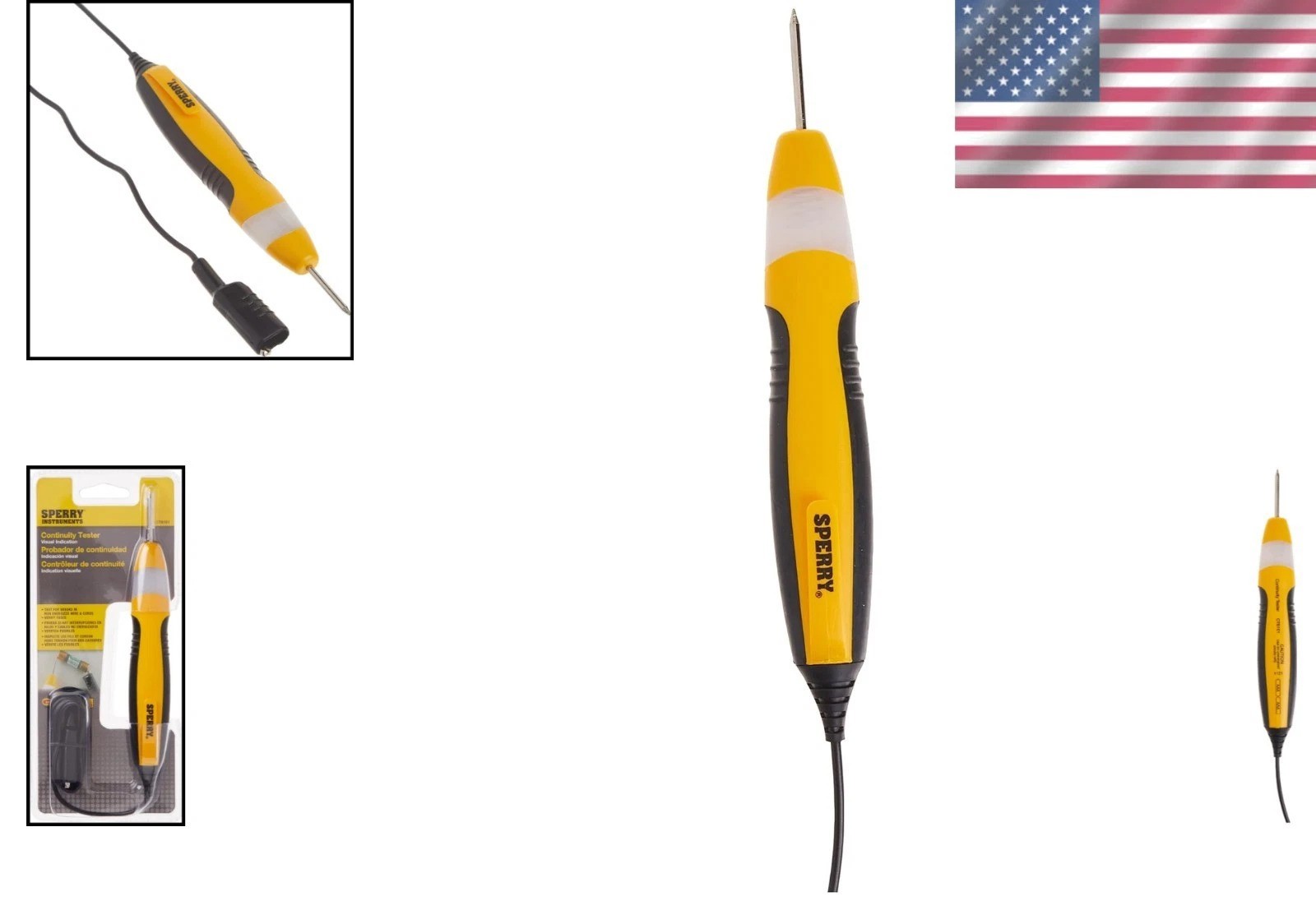 Sperry Instruments Yellow Continuity Tester - 2 Function, 360 Visual Indication