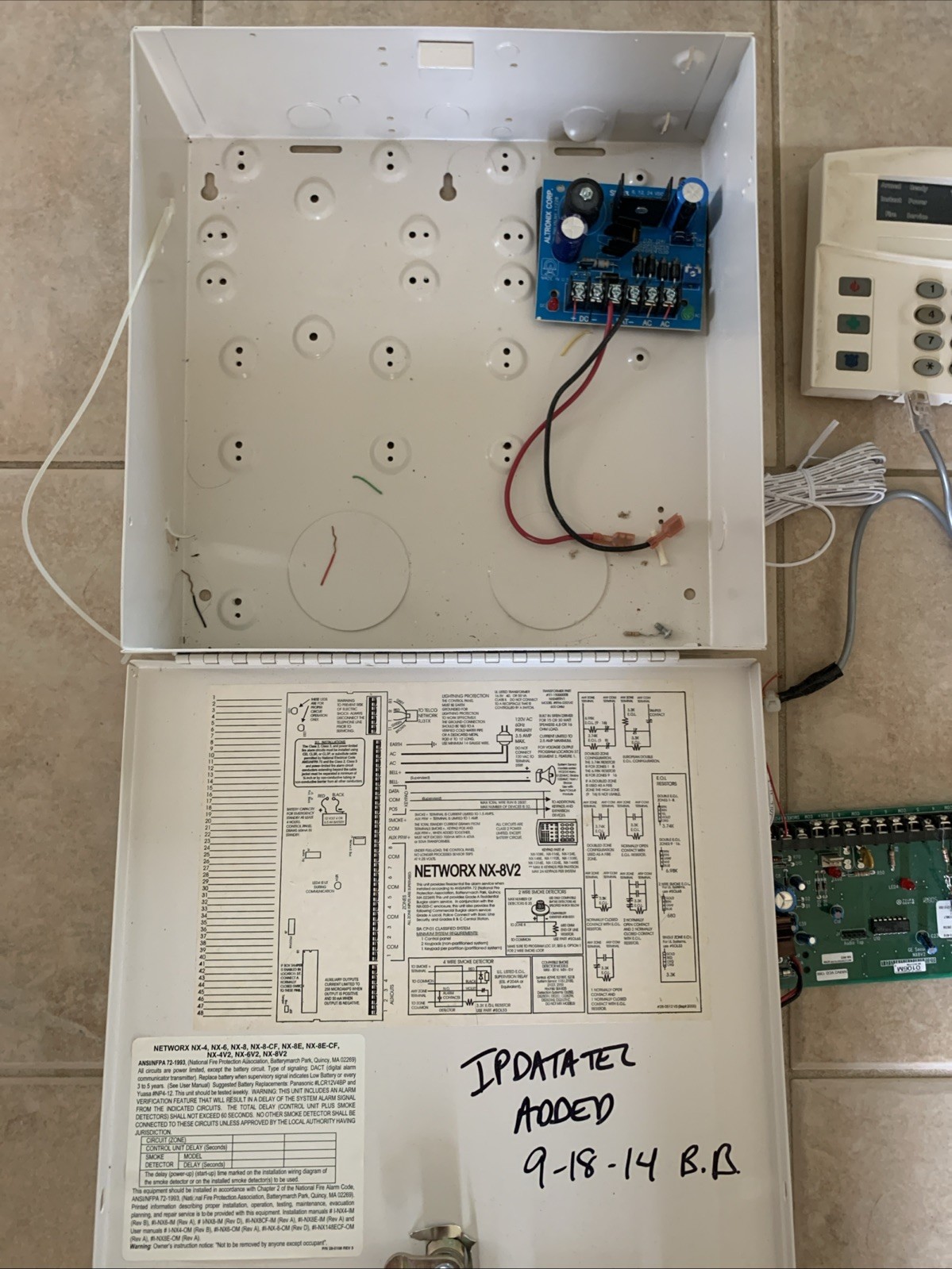 Interlogix GE Security NetworX NX-8 v2 Alarm Control Panel Board & Enclosure