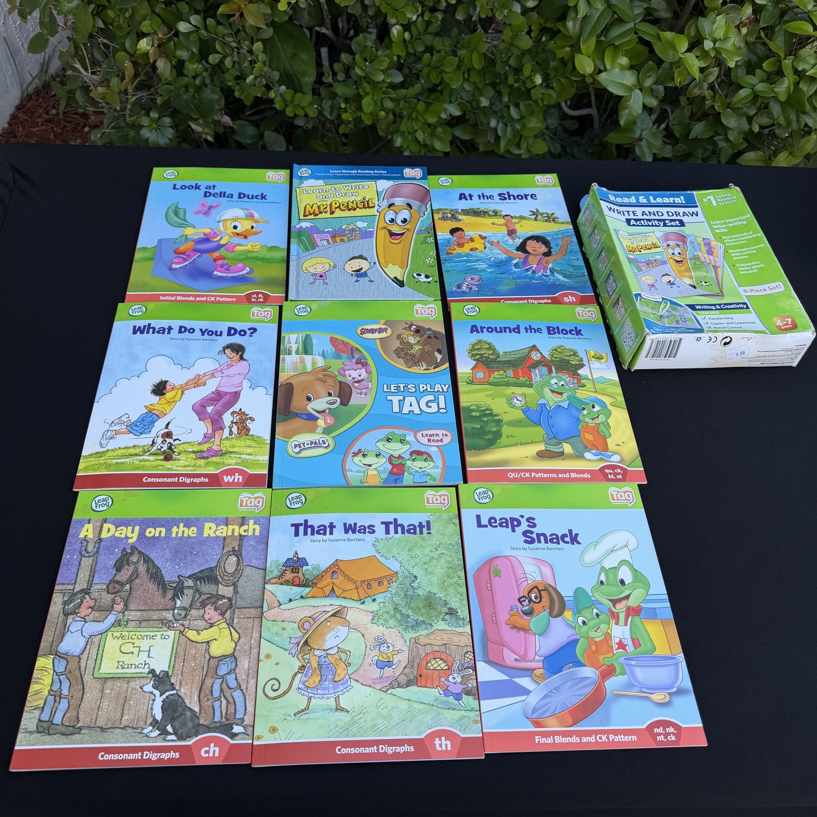 LeapFrog Tag 9pc Books Lot Read & Learn Write & Draw Activity Set 4-7yr Reading