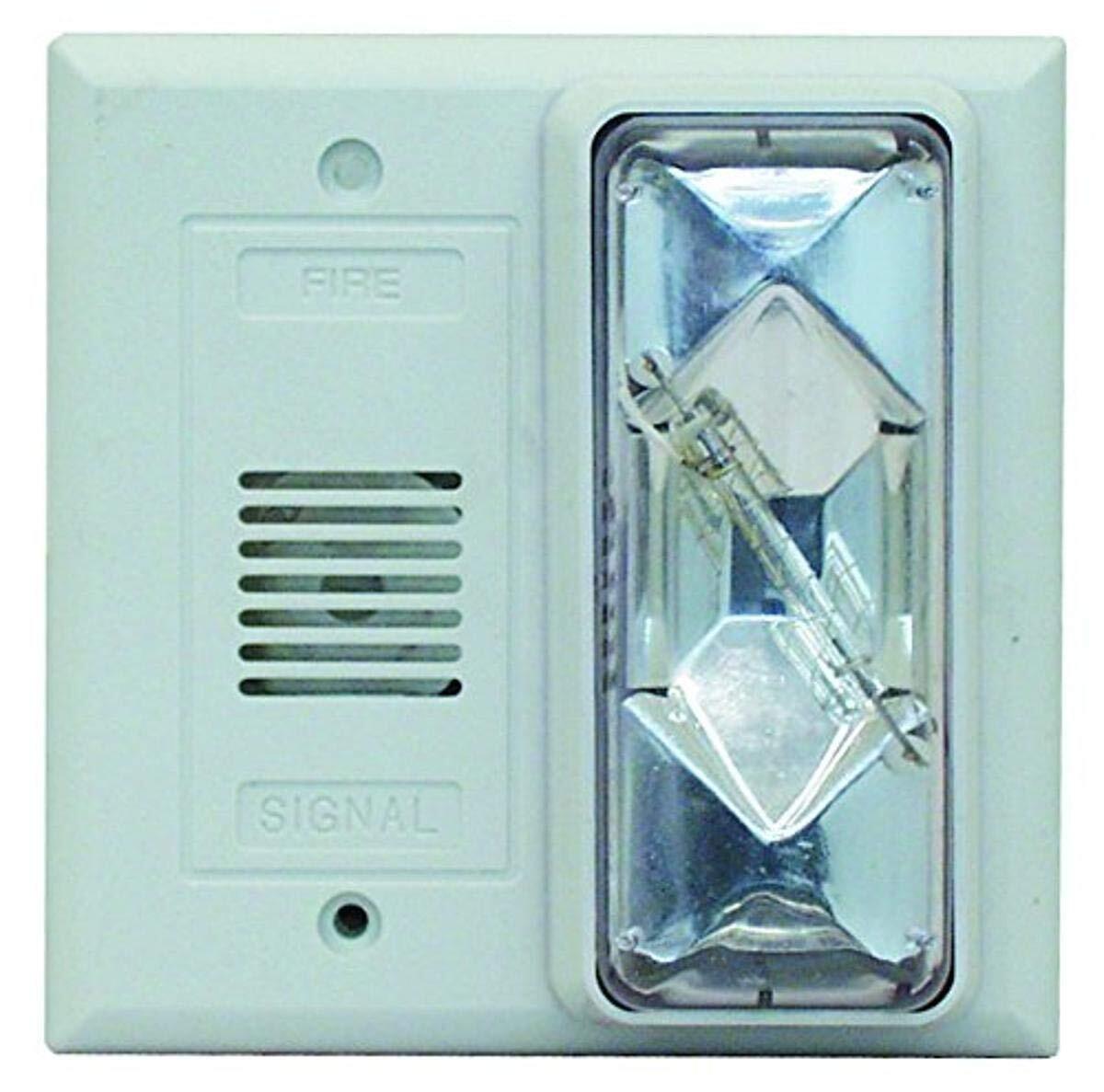 Edwards-Signaling-6536-G5 Horn Strobe, Clear, 4-1/2 in. H, 24VAC/DC,White