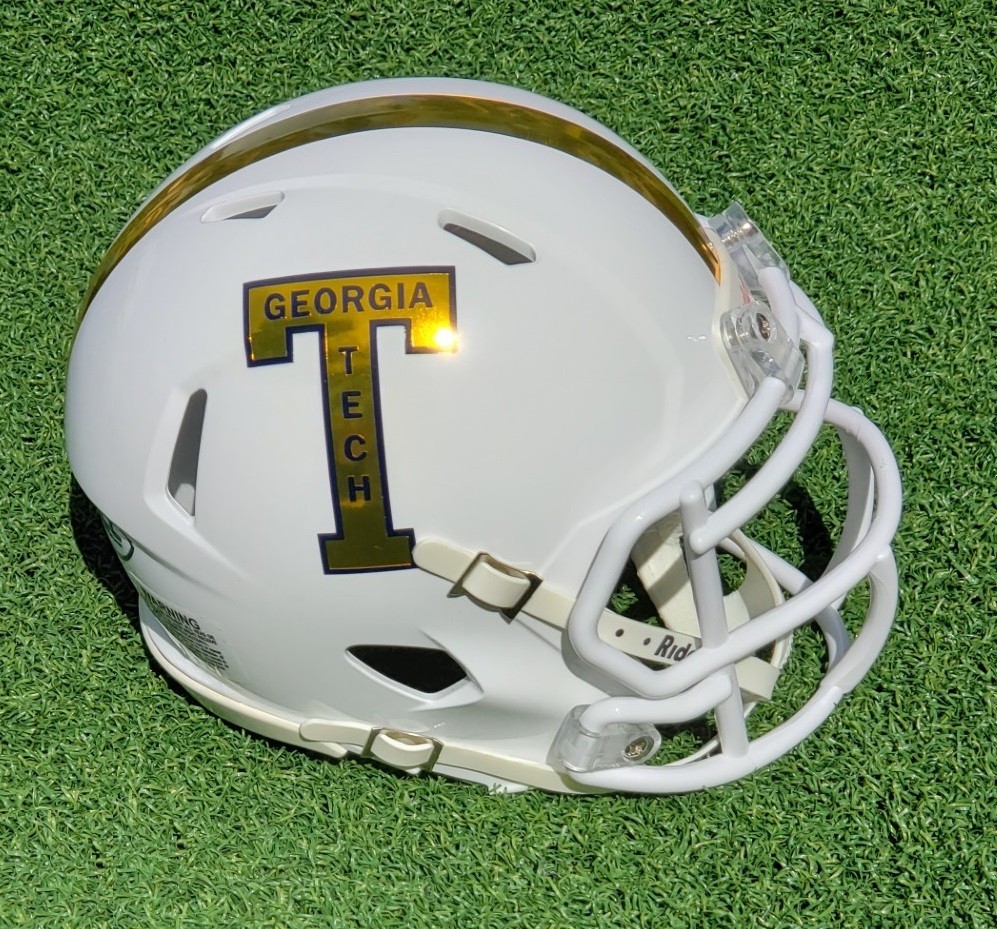 GEORGIA TECH YELLOW JACKETS 2025 HOMECOMING GAME FOOTBALL MINI HELMET CHROMELOGO