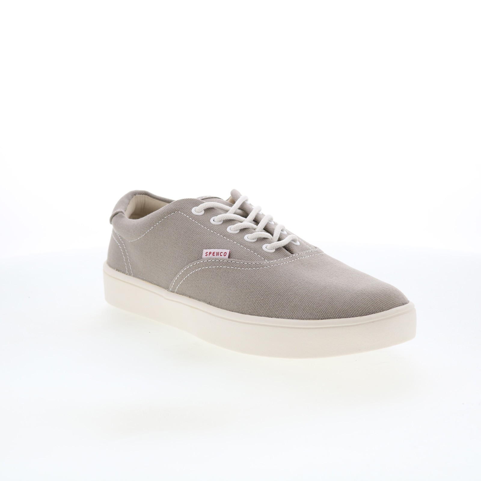 Spenco Pier SP2007GRY Mens Gray Wide Canvas Lifestyle Sneakers Shoes