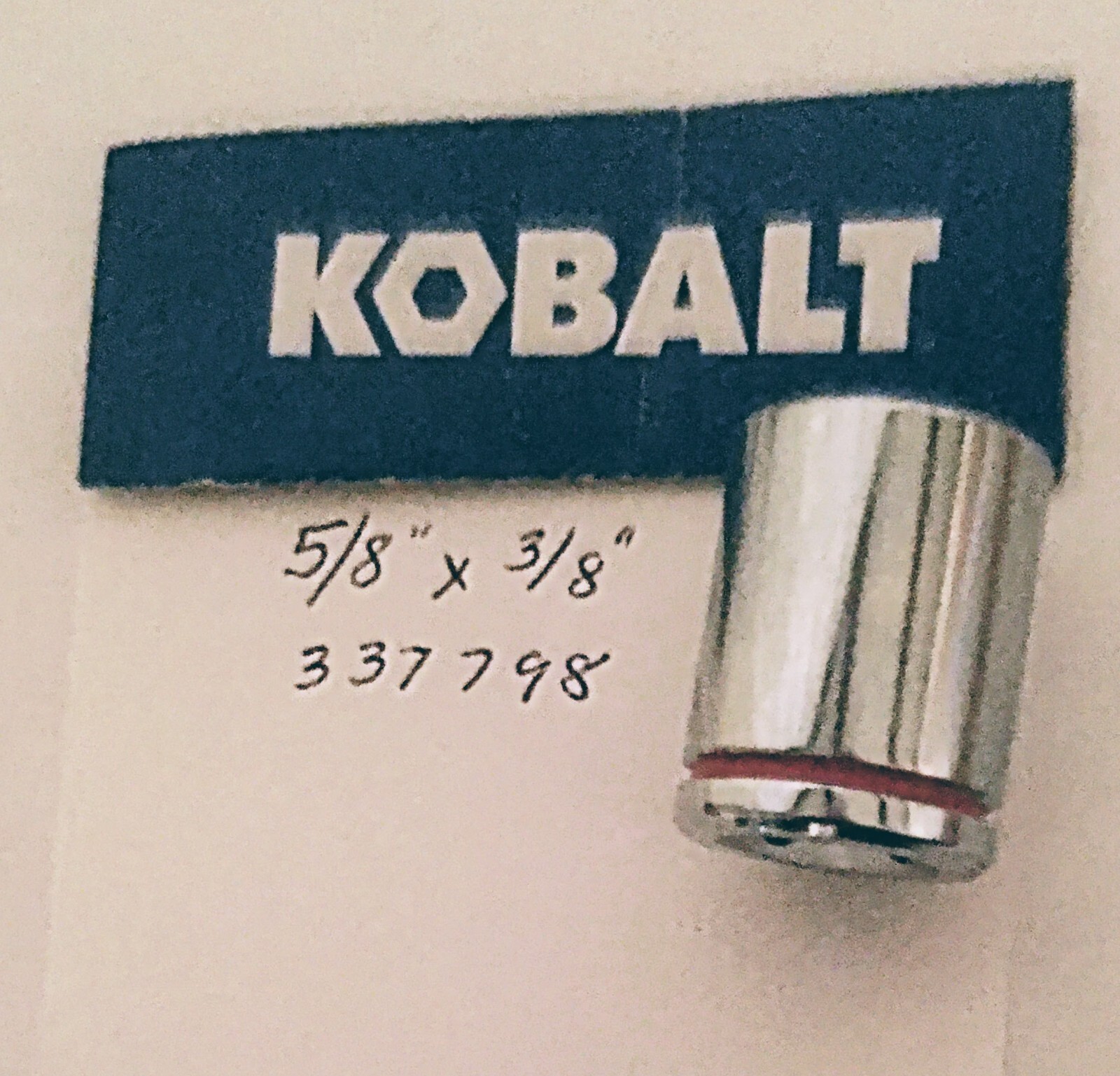 Kobalt  5/8" x 3/8" Dr Standard Chrome Socket  6 Pt  # 337798 Free USA Shipping