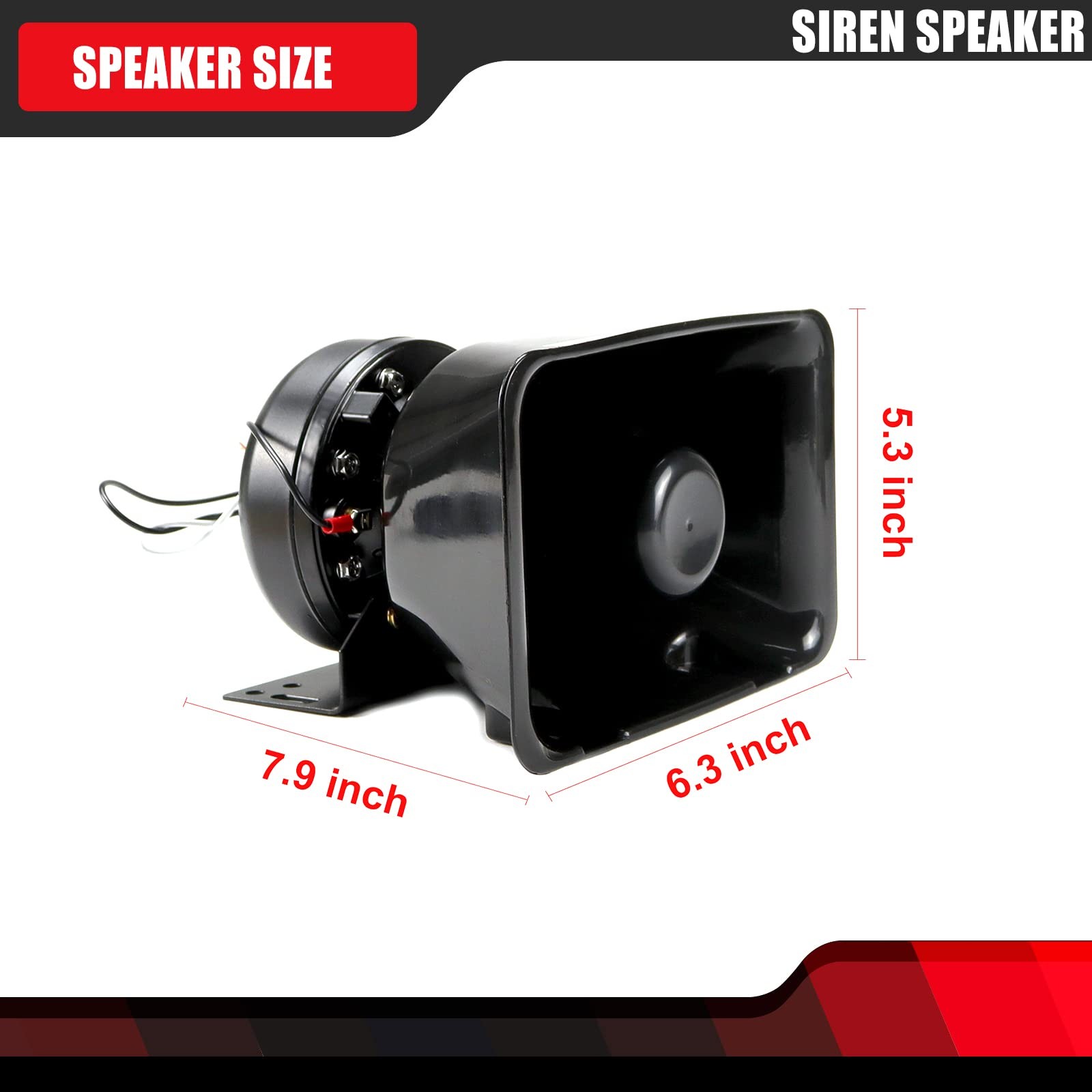 High Performance Siren Speaker Speaker, Black