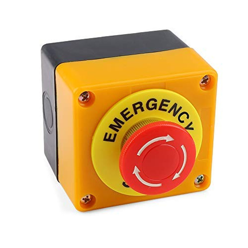 Push Button Switch AC 660V 10A Red Sign Emergency Stop Push Button Weatherproof
