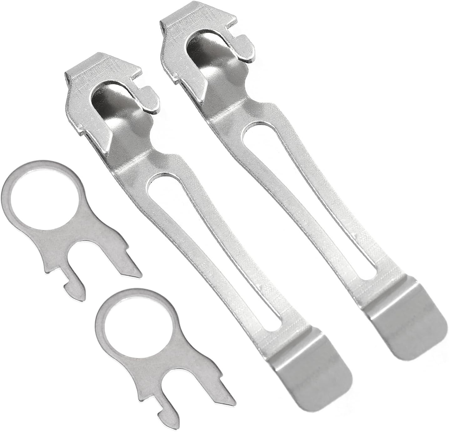 Quick-Release Pocket Clips + Lanyard Ring Set Stainless Steel Quick Release