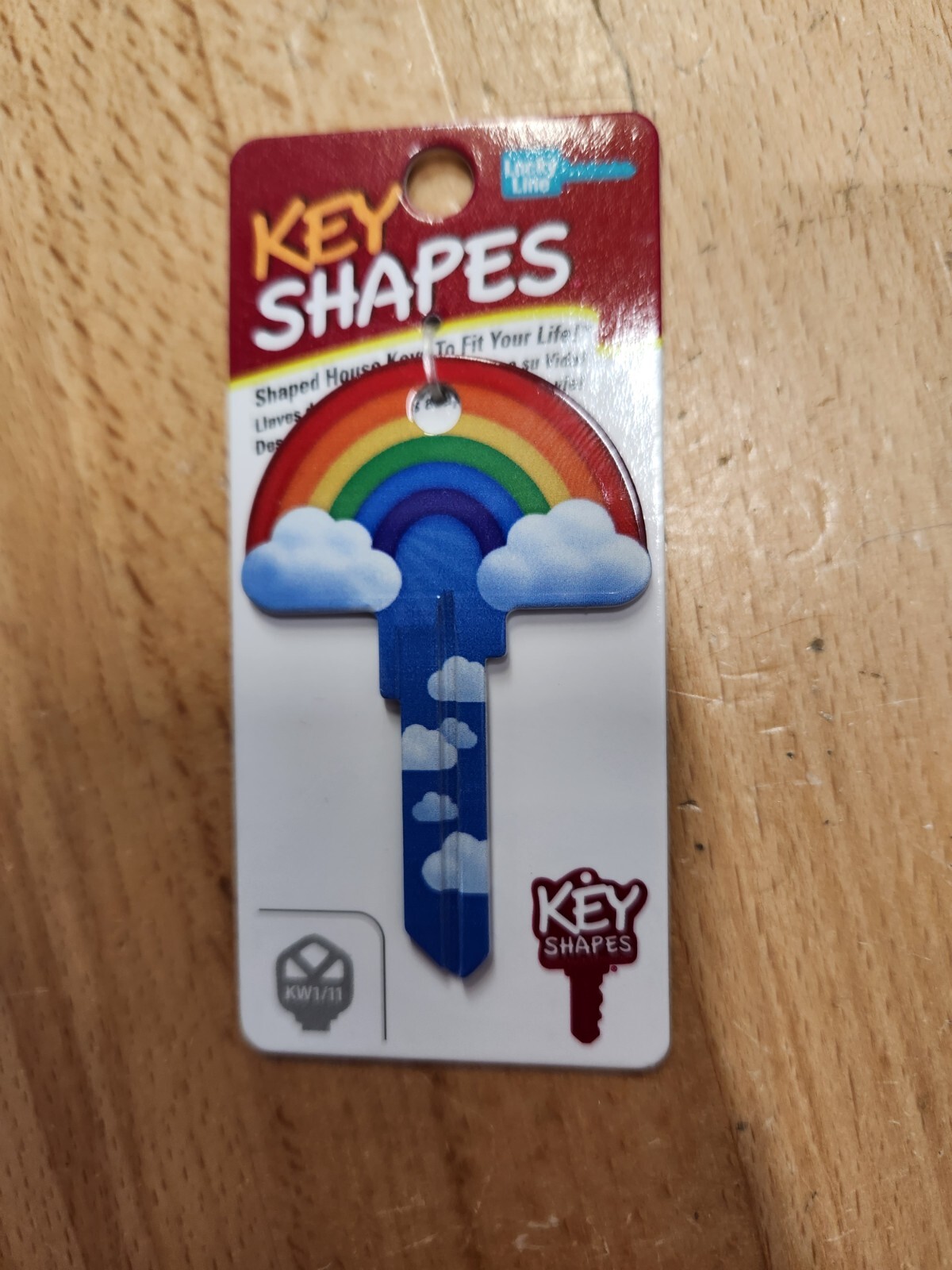 RAINBOW WITH CLOUDS SHAPED KWIKSET KW1/KW10 KEYBLANK - READ DETAILS BELOW