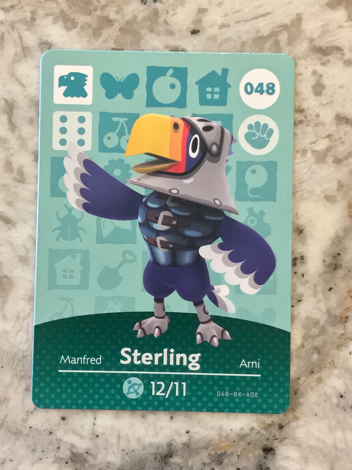 Sterling #048 Animal Crossing Amiibo Authentic Nintendo Mint Card From Series 1