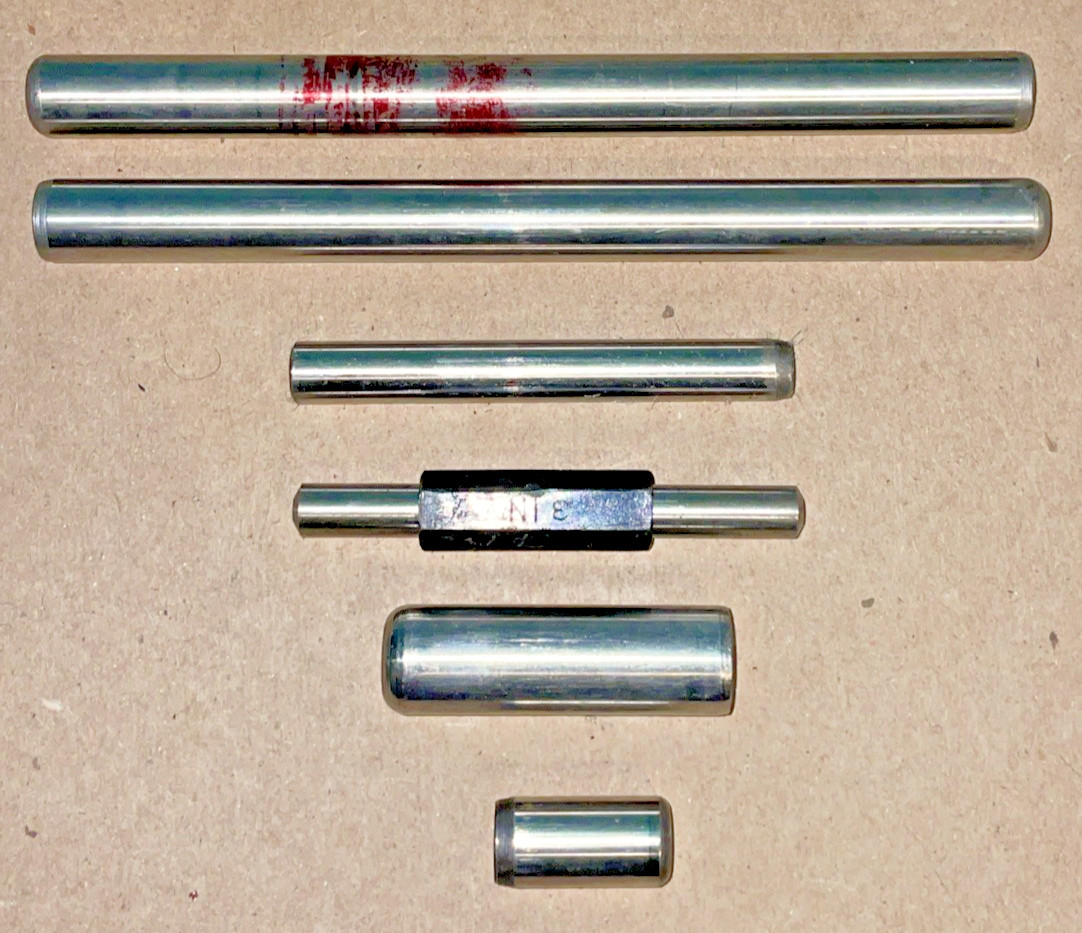 6 Standard End Measuring Rods- 2x6", 2x3", 2", 1"