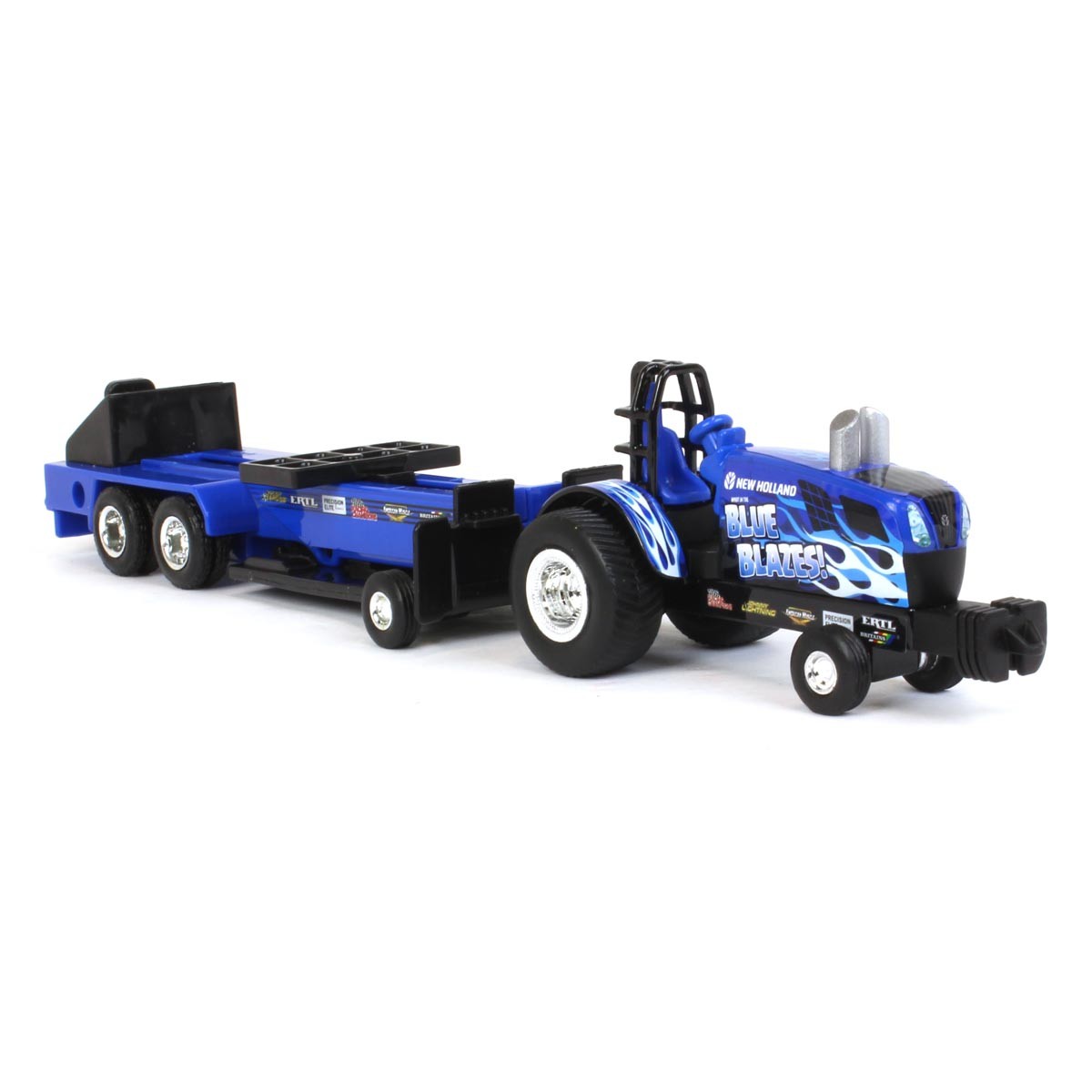 1/64 New Holland "Blue Blazes" Pulling Tractor with Pulling Sled, 37940-1