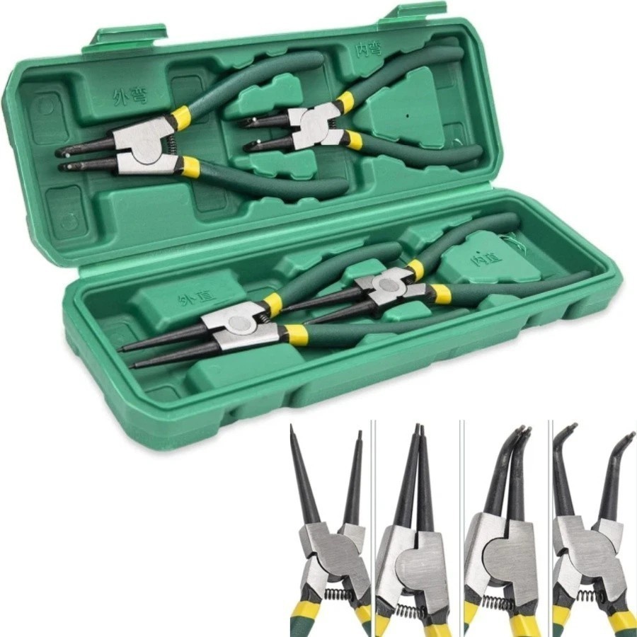 4Pcs 7" Internal/External Snap Ring Pliers Set Heavy Duty Circlip Pliers Kit ✨