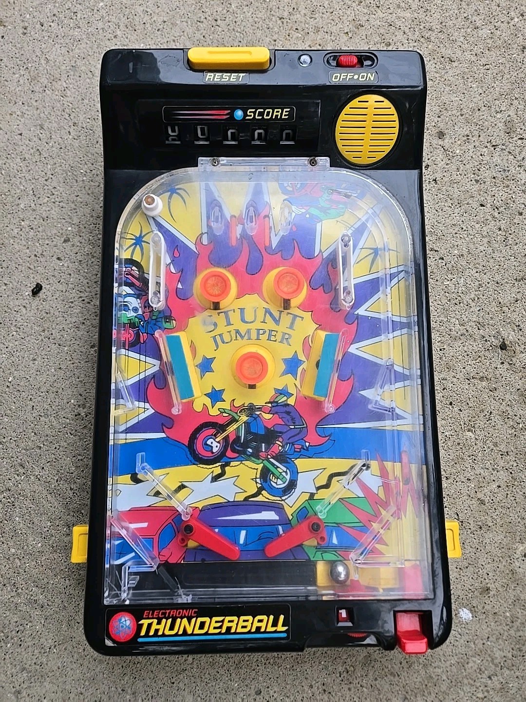 vtg Electronic Thunderball Pinball Machine STUNT JUMPER * Needs Work * Playwell