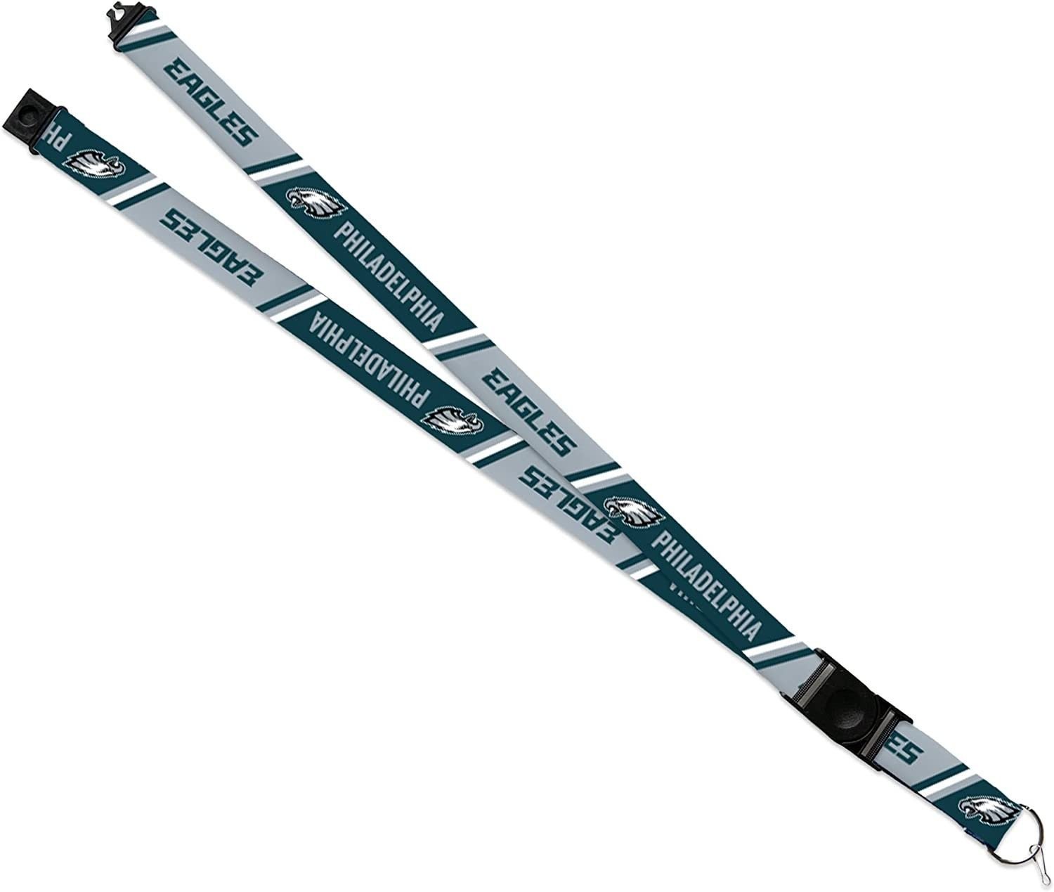 Philadelphia Eagles Lanyard Keychain Double Sided Breakaway Safety Design Adult
