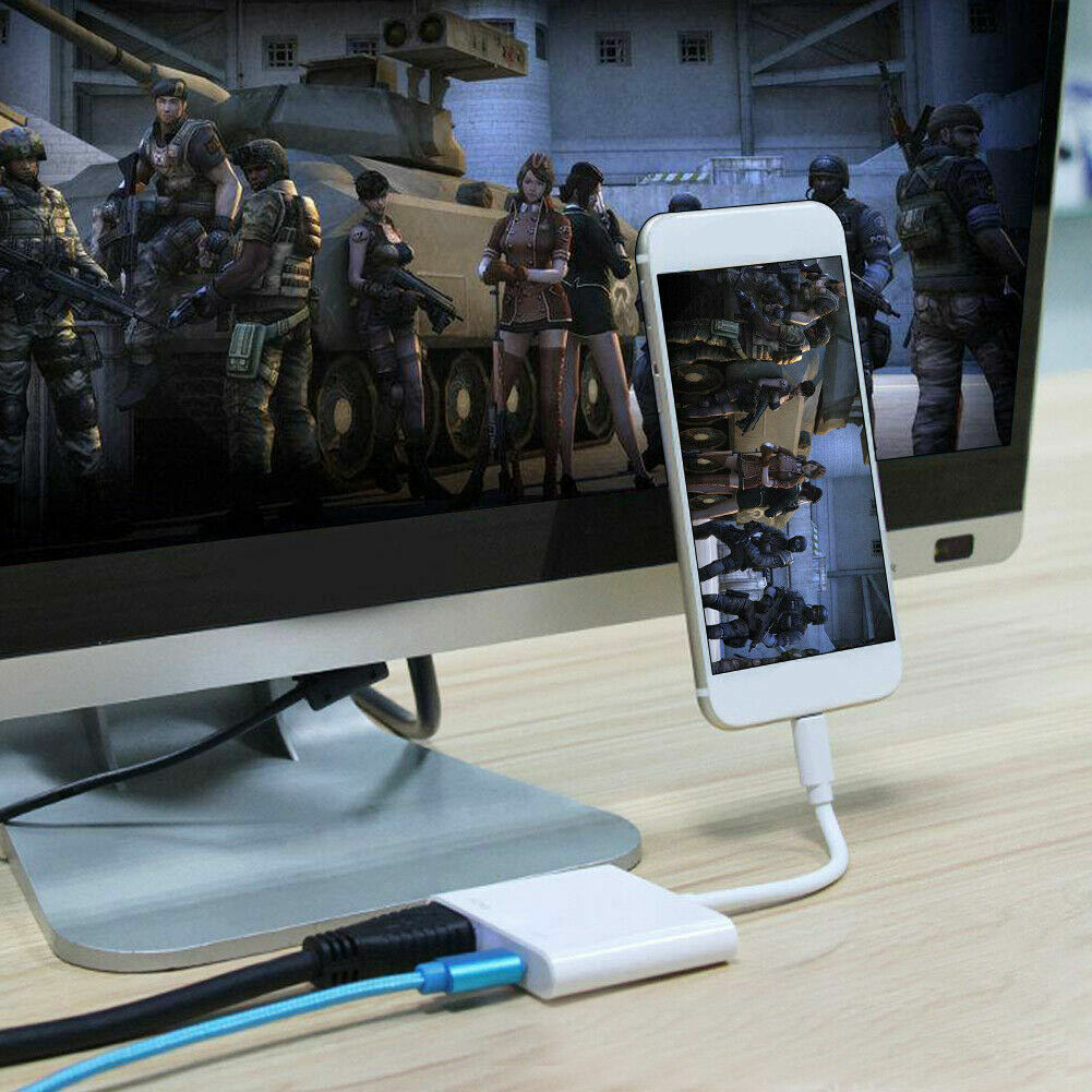 8 Pin Data to HDMI Digital AV Cable Adapter for iPhone, iPad and iPod Models